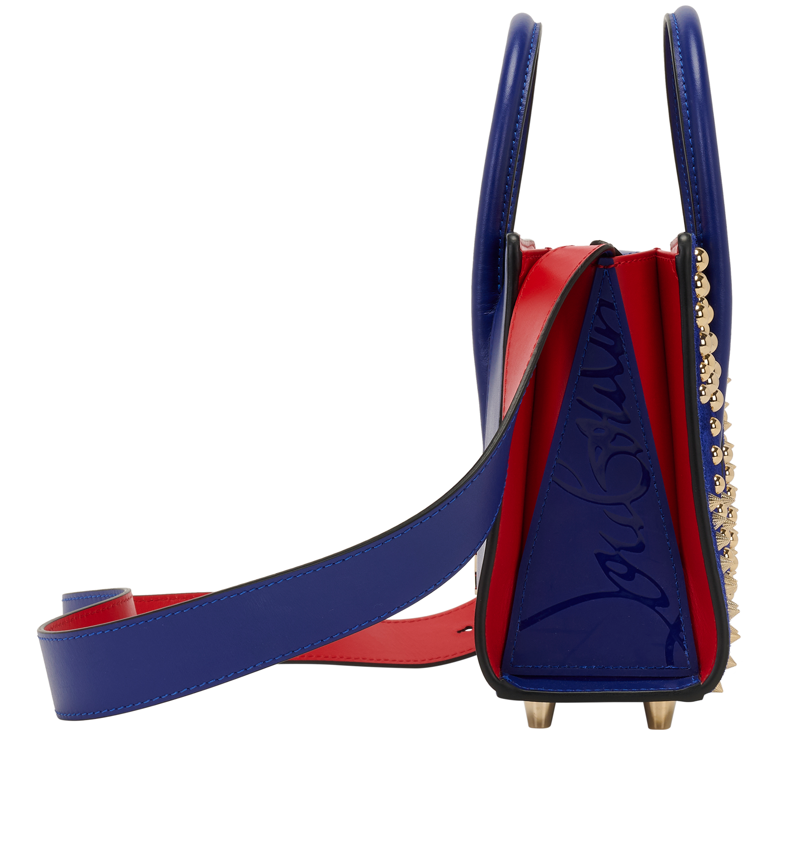 Mini Paloma Velour, &pound;750, Handbags, Blue, Leather/Suede, Side view